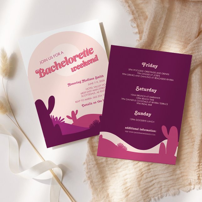 Wüste Sunset Bachelorette Wochenende Einladung (Von Creator hochgeladen)