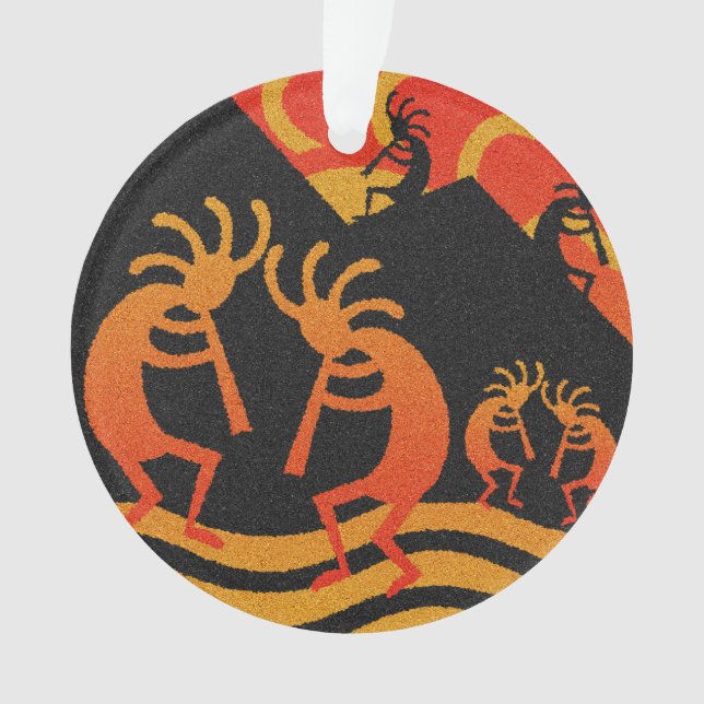 Wüste Sunset Kokopelli Südwestweihnachtbaum Ornament (Vorderseite)