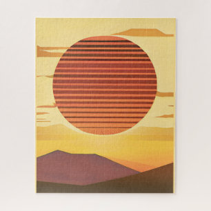 Wüste Sunset Rust Orange und Brown Puzzle