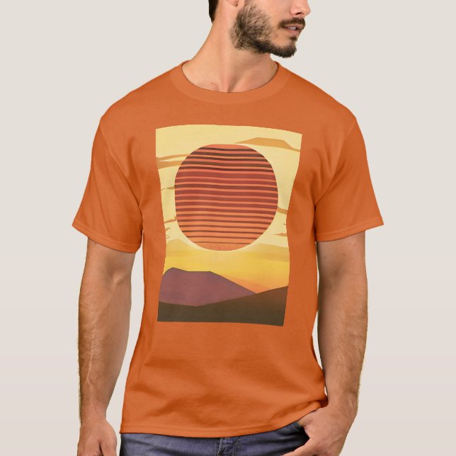 Wüste Sunset Rust Orange und Brown T-Shirt (Vorderseite)
