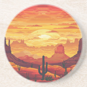 Wüste Sunset Sandstone Untersetzer