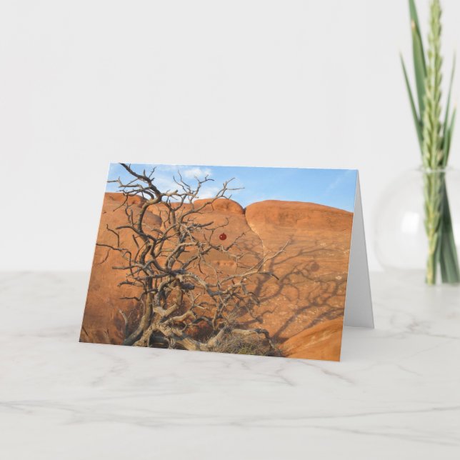 Wüste Tannenbaum Feiertagskarte (Vorderseite)