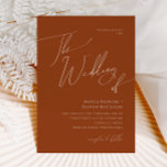 Wüste | Terracotta, Hochzeit von Einladung<br><div class="desc">Diese Wüste | terracotta die Hochzeit der Einladung ist perfekt für Ihre einfache rustikale Western beige und terracotta Erden Töne Hochzeit. Die ohrenneutrale Boho-Farbpalette ist Vintag im Südwesten mit modernem Retro-Ambiente. Das Drehbuch ist eine delikate minimalistische handgeschriebene Kalligraphie, die ziemlich elegant und romantisch ist. Das Produkt ist bearbeitbar und hat...</div>