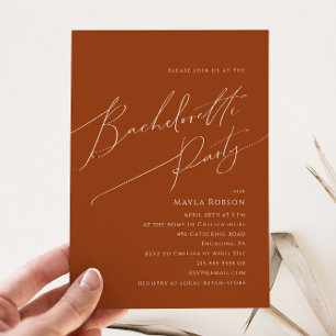 Wüste   Terracotta-Junggeselinnen-Abschied Einladung