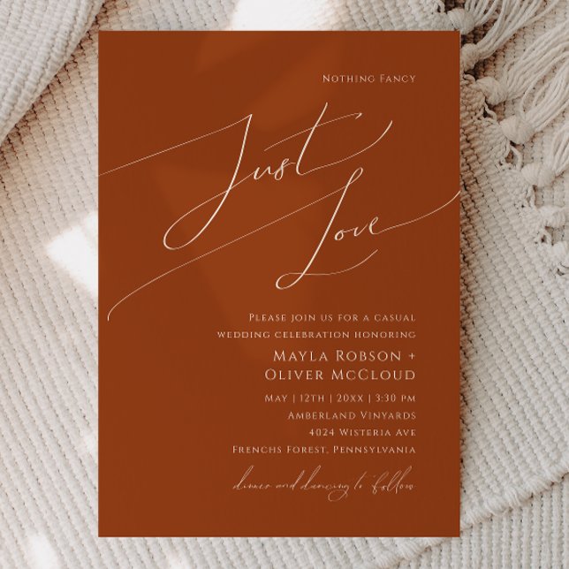 Wüste | Terracotta Just Liebe Wedding Einladung (Von Creator hochgeladen)
