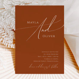 Wüste | Terracotta Lässig Wedding Einladung