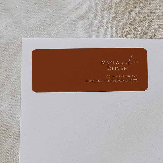 Wüste | Terracotta Return Address Label (Von Creator hochgeladen)