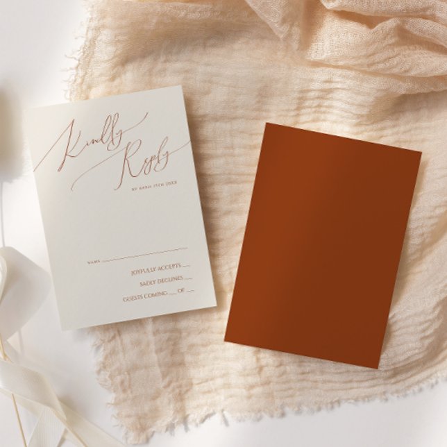 Wüste | Terracotta RSVP Card Karte (Von Creator hochgeladen)