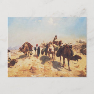 Wüste überqueren postkarte