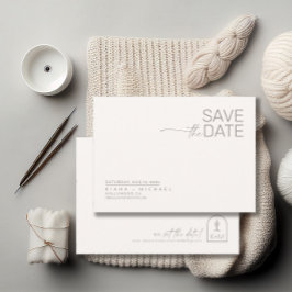 Wüste Vibes Wedding Horizontal Elfenbein H ID1019 Save The Date