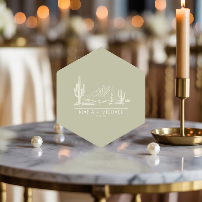 Wüste Vibes Wedding Landscape Sage Green ID1019 Untersetzer (Von Creator hochgeladen)