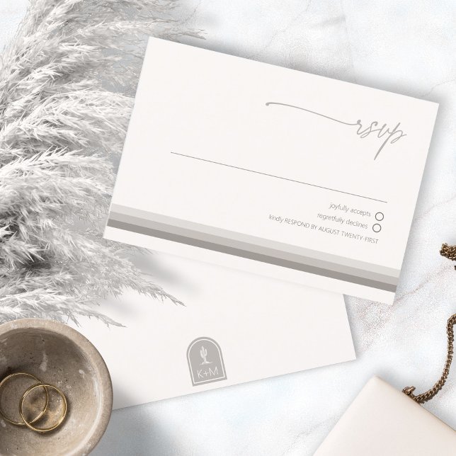 Wüste Vibes Wedding Neutrals ID1019 RSVP Karte (Von Creator hochgeladen)