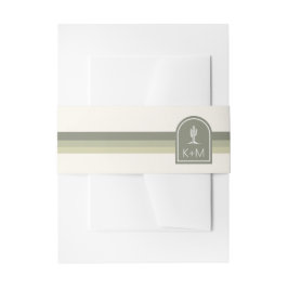 Wüste Vibes Wedding Stripe Sage ID1019 Einladungsbanderole