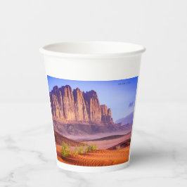 Wüste Wadi Rum in Jordanien, Urlaub Pappbecher