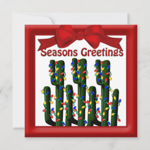 Wüste Weihnachts-Kaktus Tree Flat Begrüßung Feiertagskarte