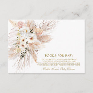 Wüste Weiße Rosen Pampas Grass Bücher für Baby Begleitkarte
