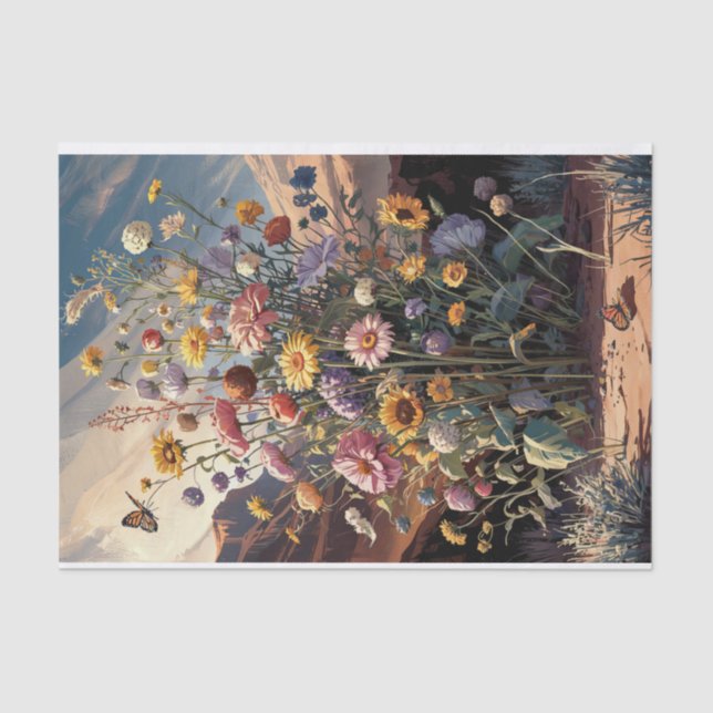 Wüste Wildblume Bouquet, Südwest Canyon Seidenpapier (Vorderseite)