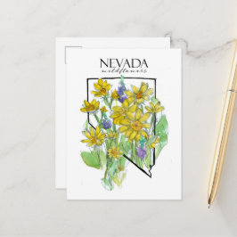 Wüste Wildblumen Nevada Lupines Balsamroot Postkarte
