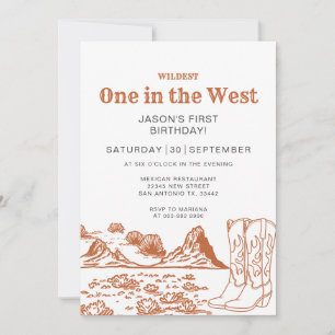 Wüste Wildest am 1. Geburtstag im Westen Einladung