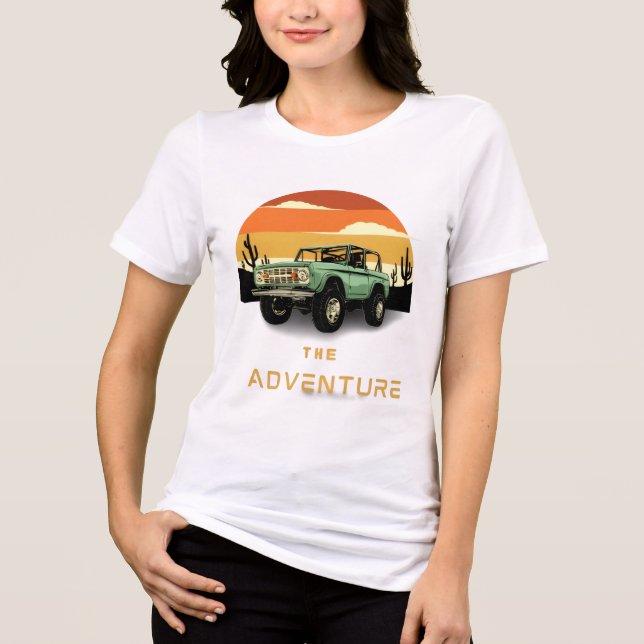 Wüsten-Abenteuer-Mädchen-Vibes Tri-Blend Shirt (Vorderseite)