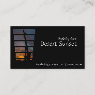Wüsten Arizona Sonnenuntergang Saguaro Visitenkarte