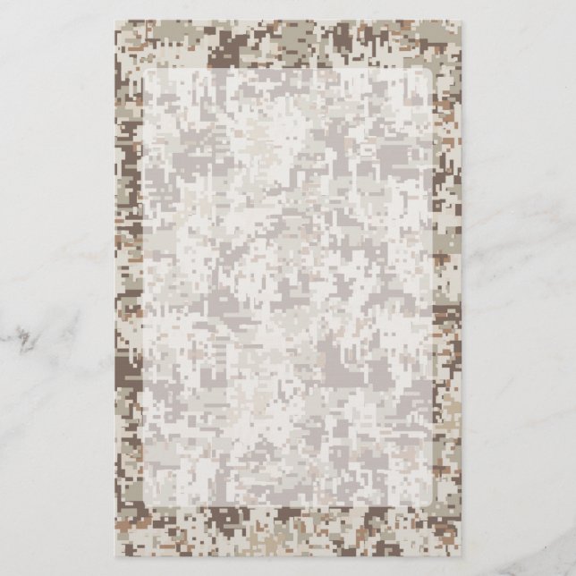 Wüsten-Art-Digital-Tarnung Briefpapier (Vorderseite)
