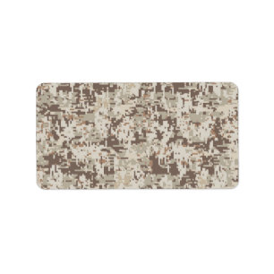 Wüsten-Art-Digital-Tarnungs-Beige-Dekor Adressaufkleber