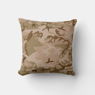 Wüsten-Beige-Braun-Grün-Tarnung Kissen
