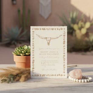 Wüsten-Boho-Cowboy-Hochzeit Einladung