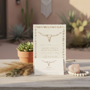 Wüsten-Boho-Cowboy-Hochzeit RSVP Karte