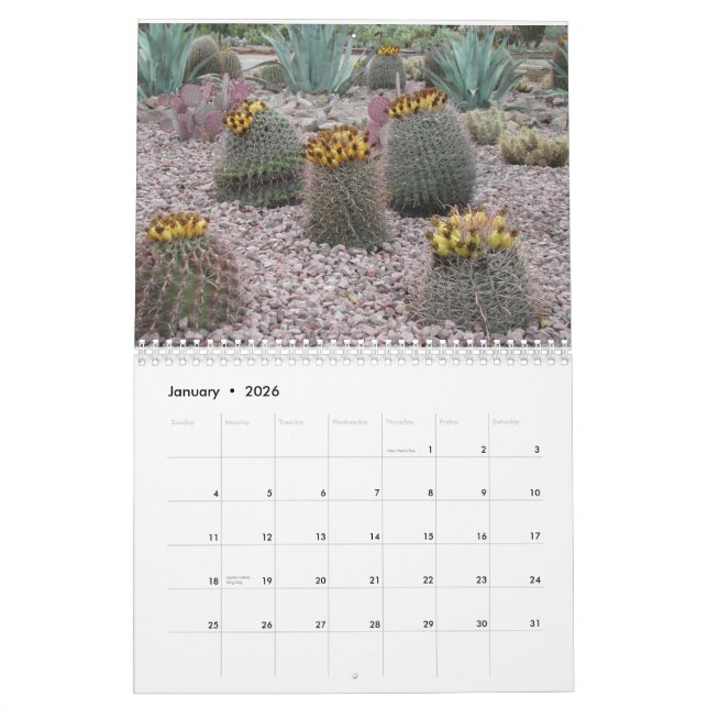 Wüsten-botanischer Garten Kalender (Jan 2026)