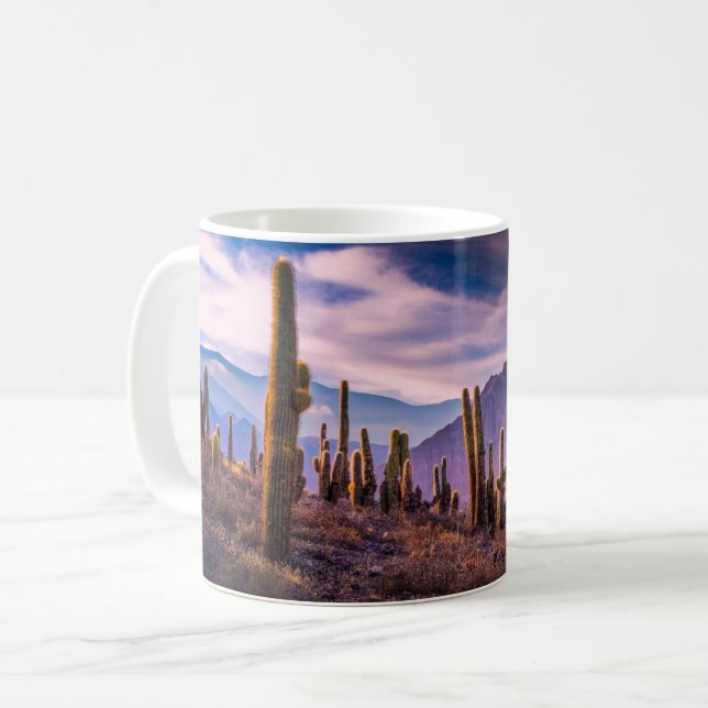 Wüsten | Cactus Landscape Argentinien Kaffeetasse (Vorderseite Links)