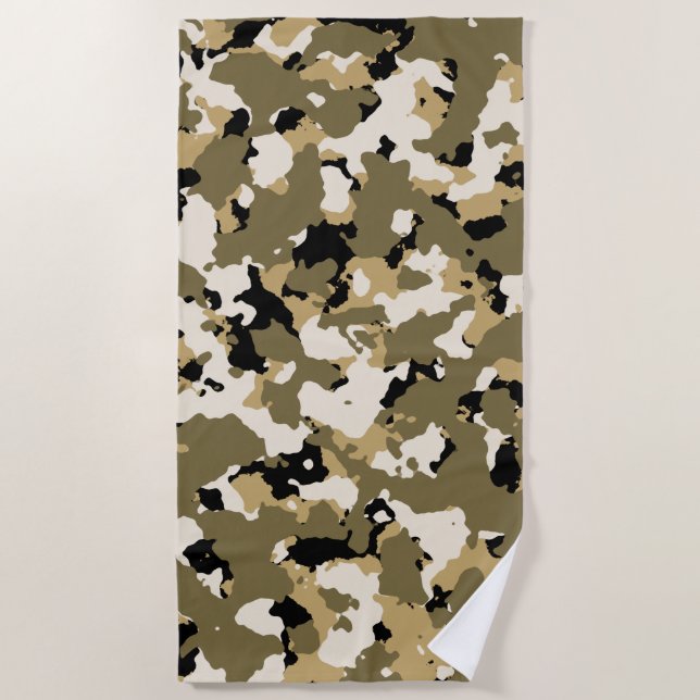 Wüsten-Camouflage Strandtuch (Vorderseite)