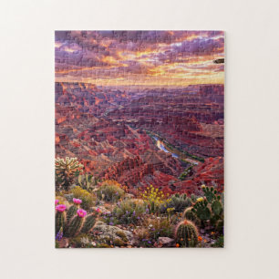 Wüsten-Canyon bei Sonnenaufgang Puzzle