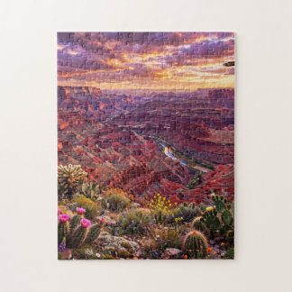 Wüsten-Canyon bei Sonnenaufgang Puzzle