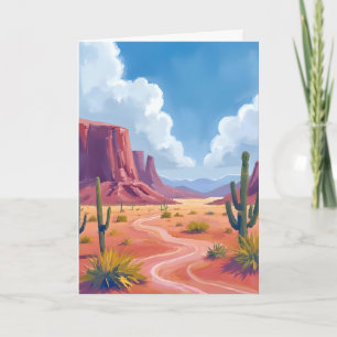 Wüsten-Canyon Kaktus Natur Landschaft Karte