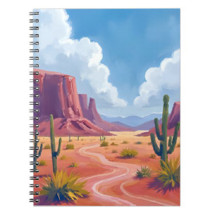 Wüsten-Canyon Kaktus Natur Landschaft Notizblock