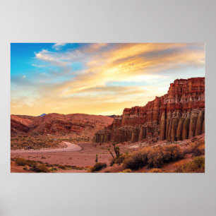 Wüsten-Canyons Poster   Südwest-Sonnenuntergang-Wa