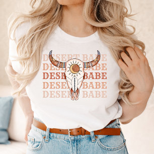 Wüsten-Cowgirl letztes Rodeo-Babe T-Shirt