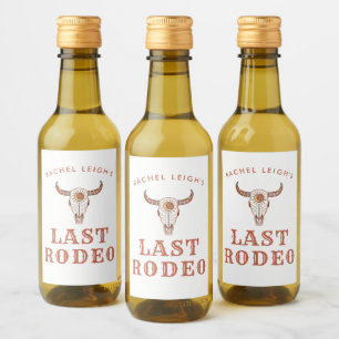 Wüsten-Cowgirl letztes Rodeo Weinetikett