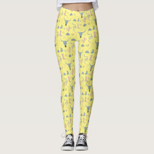 Wüsten-Cowgirl Rustikale Handgezeichnete Kunst Leggings