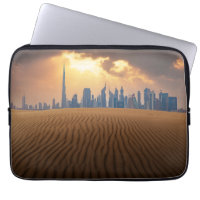 Wüsten | Dubais Skyline View von Sand Dune