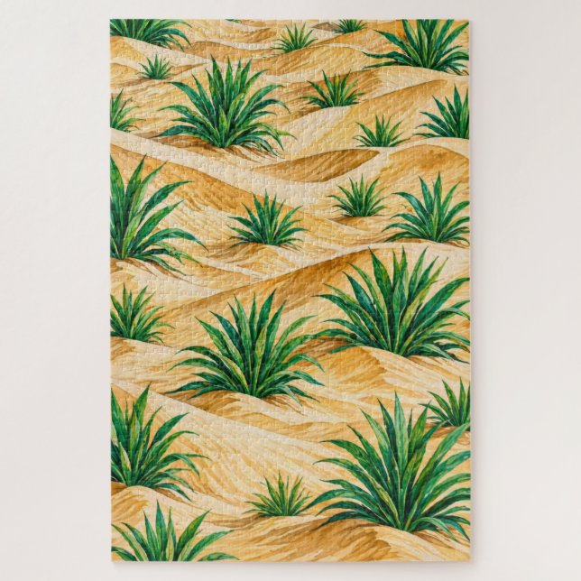 Wüsten-Dünen-Agave-Muster Puzzle (Vertikal)