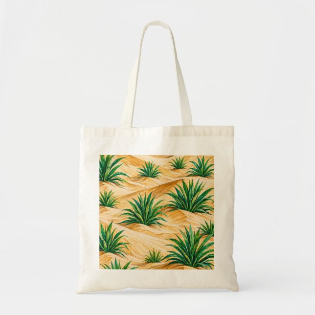 Wüsten-Dünen-Agave-Muster Tragetasche (Vorne)