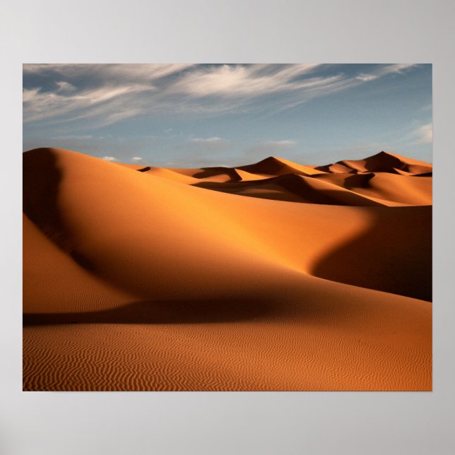 Wüsten | Erg Chebbi Dunes Marokko Poster (Vorne)