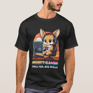 Wüsten-Gamer-Fennec-Fuchs - Gaming-Streamer T-Shirt