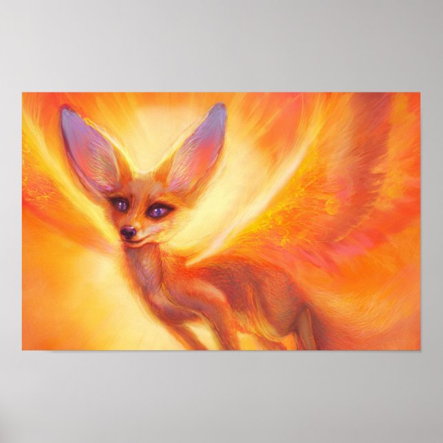 Wüsten-Glut – Radiant Fox Kunstposter Poster (Vorne)