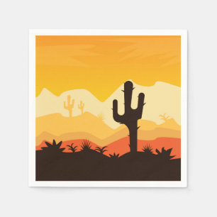 Wüsten-Illustration Serviette