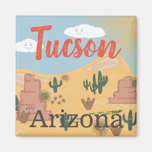 Wüsten-Illustration Tucsons Arizona Magnet