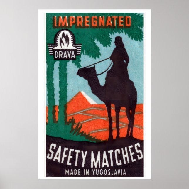 Wüsten-Kamelreiter - Matchbox-Druck - Ästhetik Poster (Vorne)